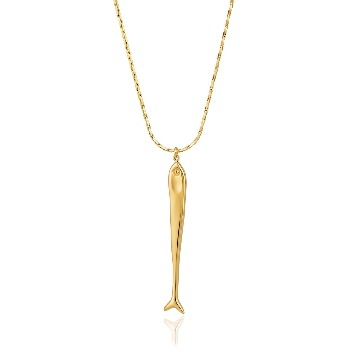 Marea Gliding Fish Charm Necklace