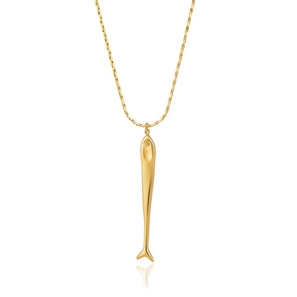 Marea Gliding Fish Charm Necklace