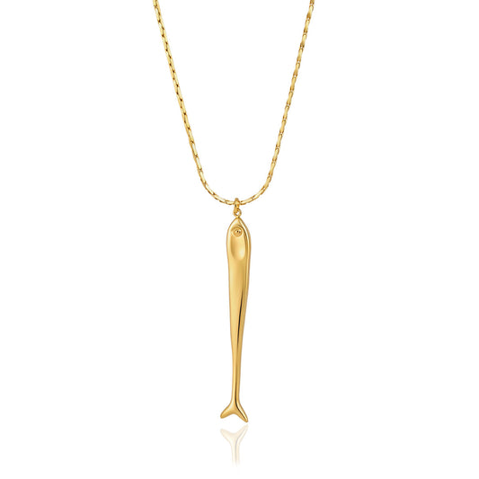 Marea Gliding Fish Charm Necklace