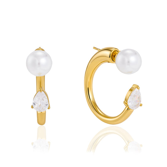 Marea Pearl Front-Back Earrings