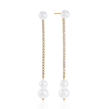 Marea Cascading Pearl Drop Earrings