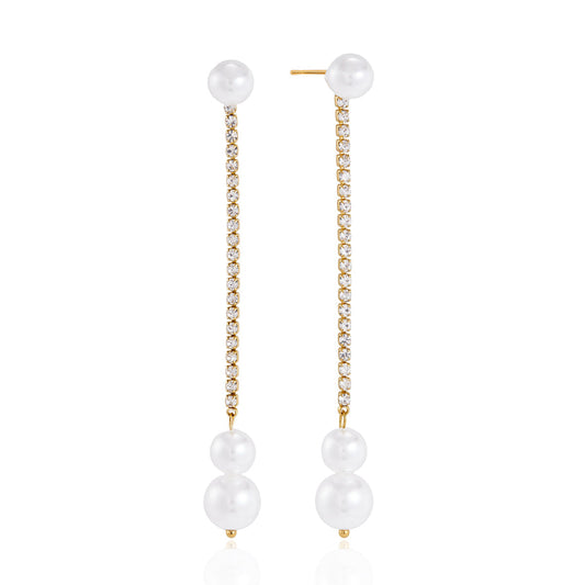 Marea Cascading Pearl Drop Earrings