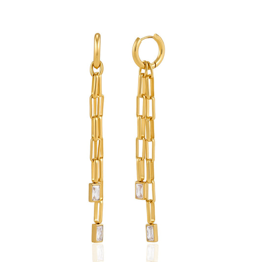 Halcyon Linked Crystal Drop Earrings