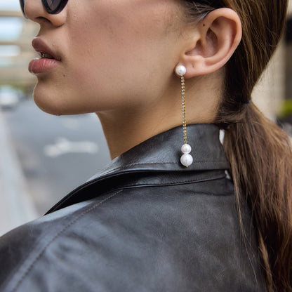 Marea Cascading Pearl Drop Earrings