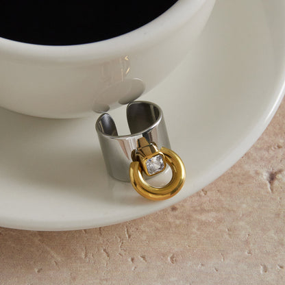 Marea Bold Two-Tone Loop Ring