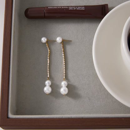 Marea Cascading Pearl Drop Earrings