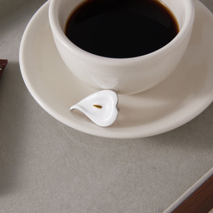 Marea White Enamel Bloom Ring