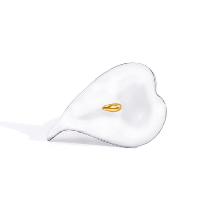 Marea White Enamel Bloom Ring