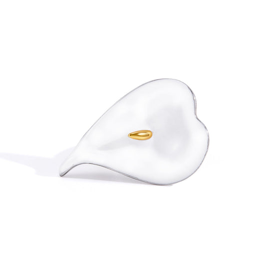 Marea White Enamel Bloom Ring