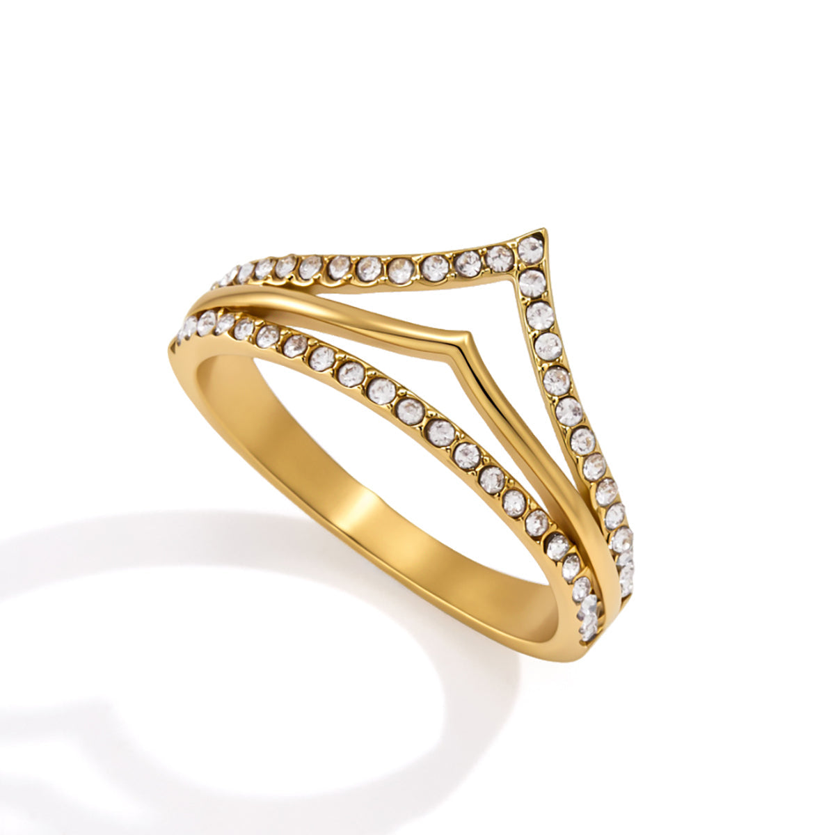 Calanque Twin Crest Crystal Ring