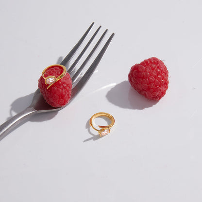 Calanque Overlapping Stone Hoop Earrings