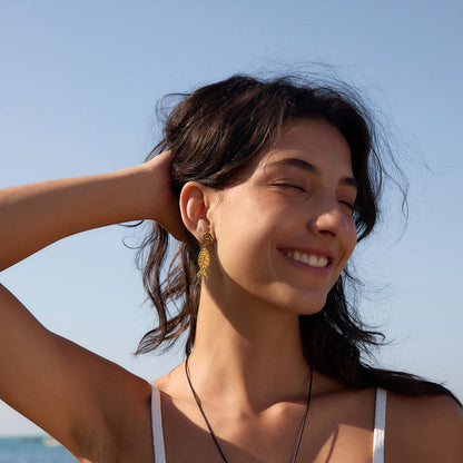Marea Dimpled Minnow Dangle Earrings