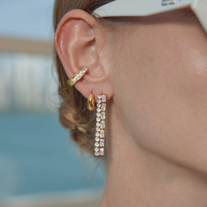Marea Twin Stone Cascade Earrings