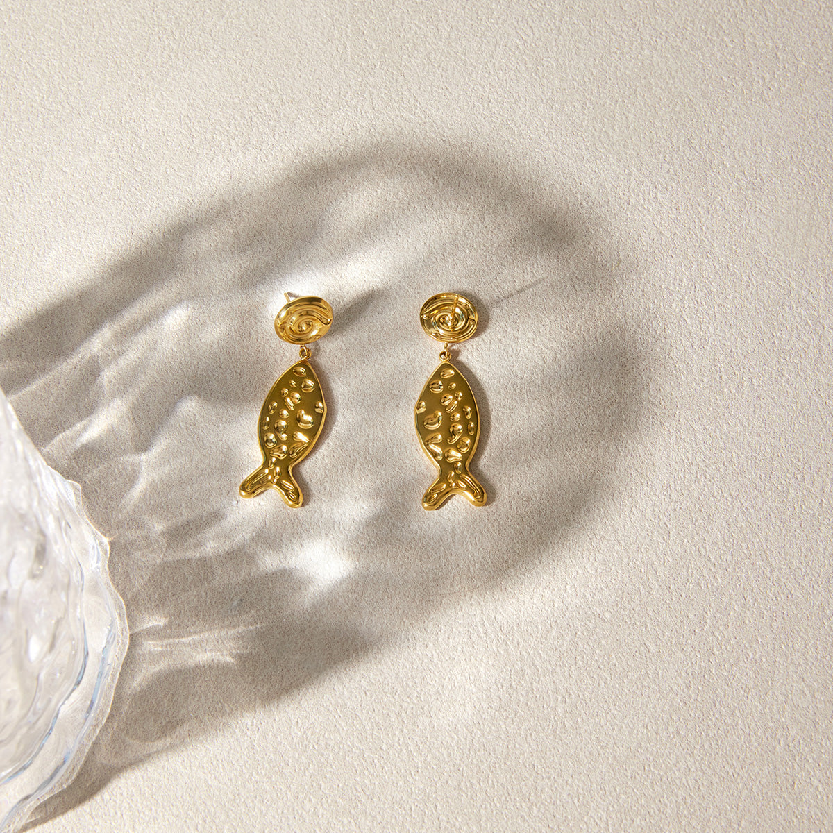 Marea Dimpled Minnow Dangle Earrings