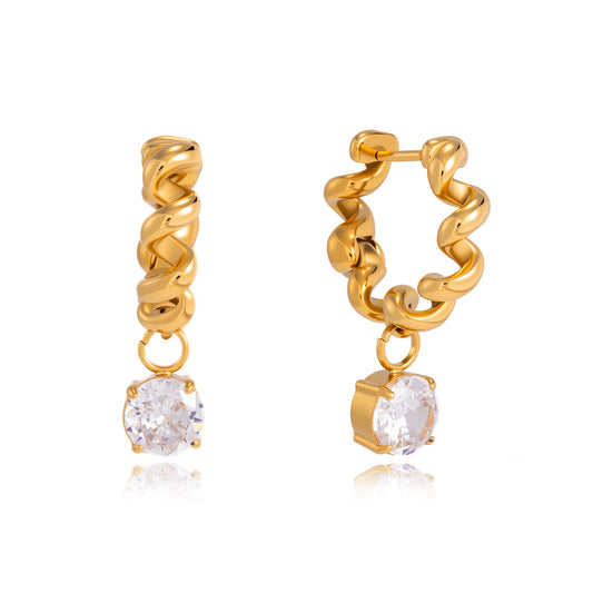 Mistral Coiled Stone Drop Earrings
