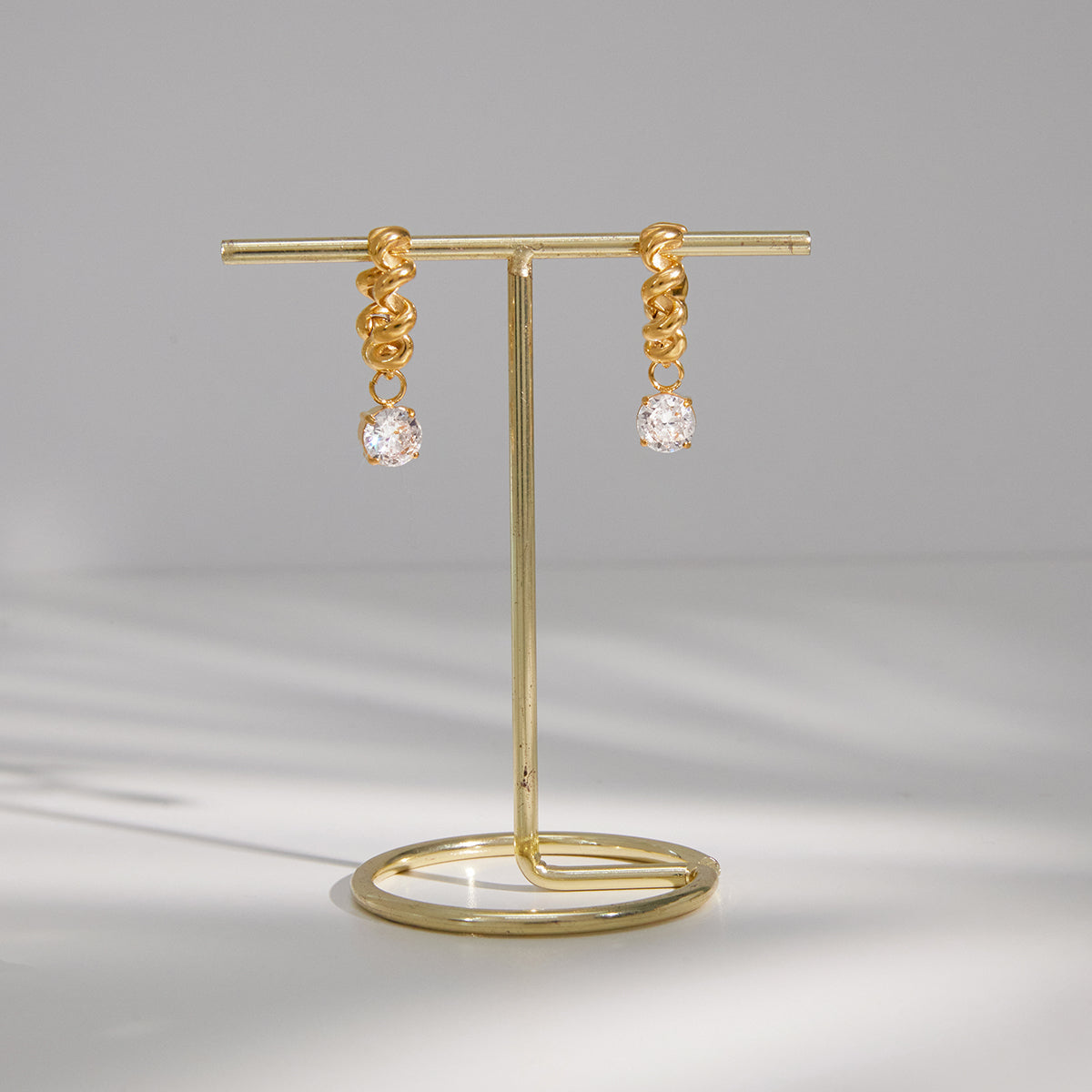 Mistral Coiled Stone Drop Earrings