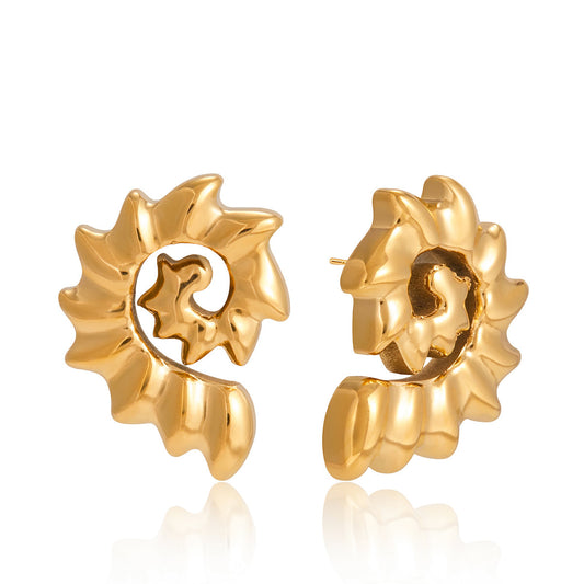 Marea Coiled Petal Earrings
