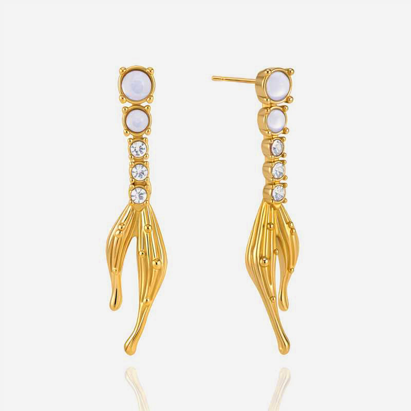 Cala Reef Frond Drop Earrings