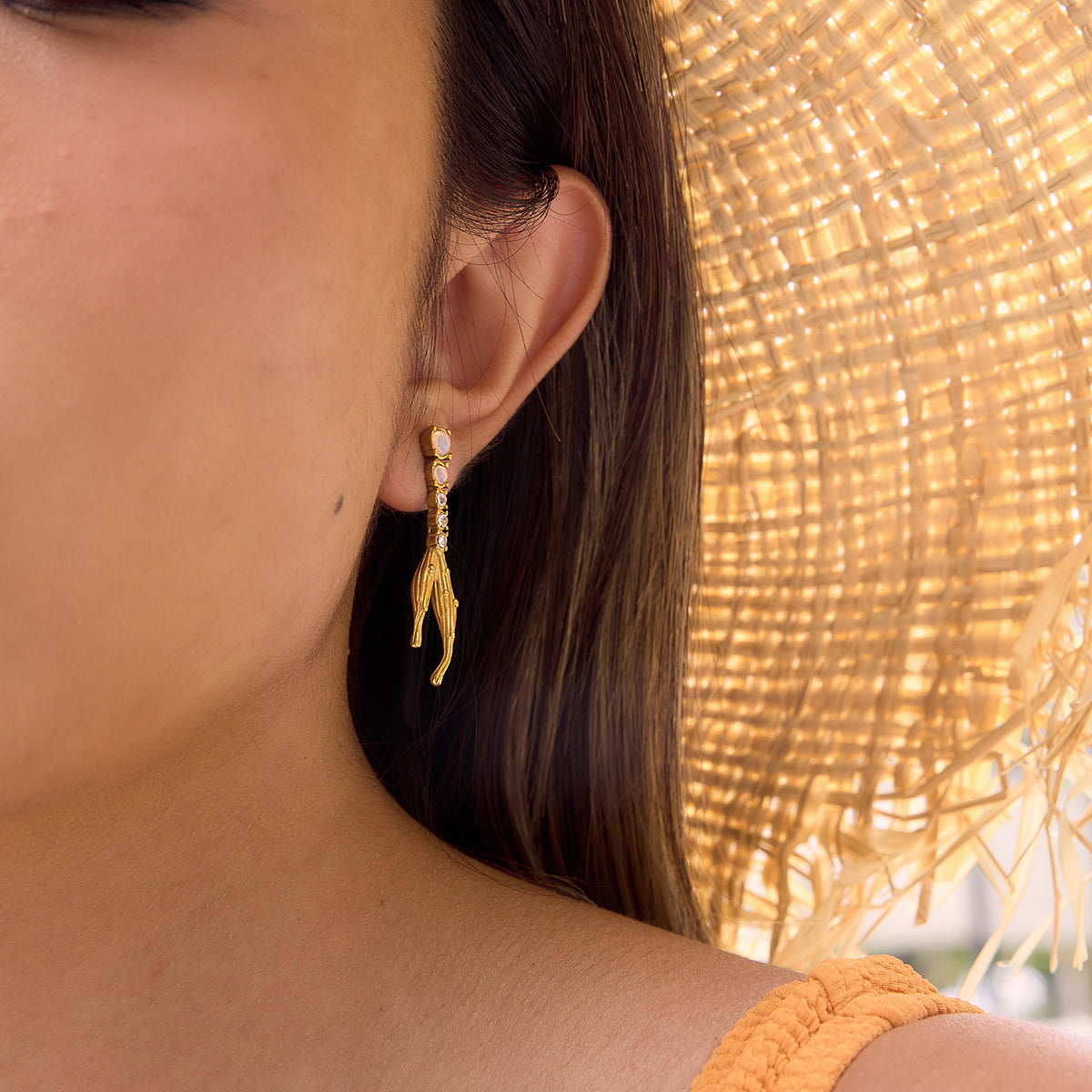 Cala Reef Frond Drop Earrings