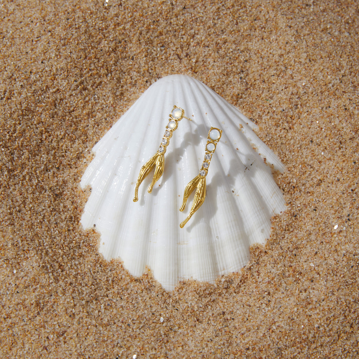 Cala Reef Frond Drop Earrings