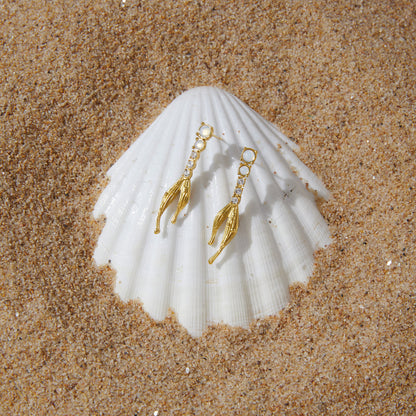 Cala Reef Frond Drop Earrings