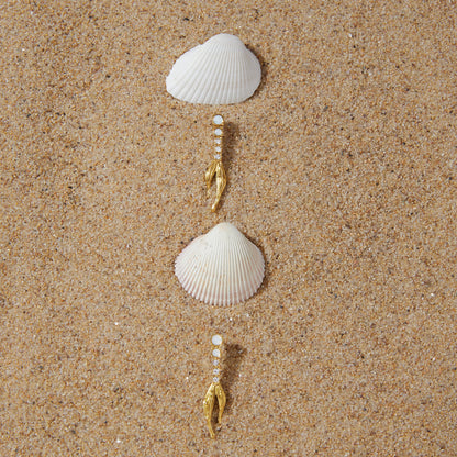 Cala Reef Frond Drop Earrings