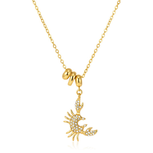 Cala Zirconia Crab Charm Necklace