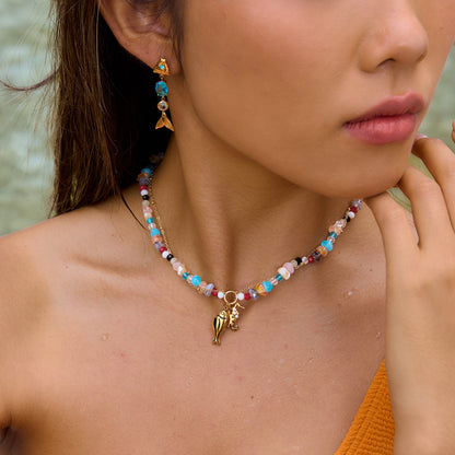 Coralina Twin Strand Seahorse Necklace