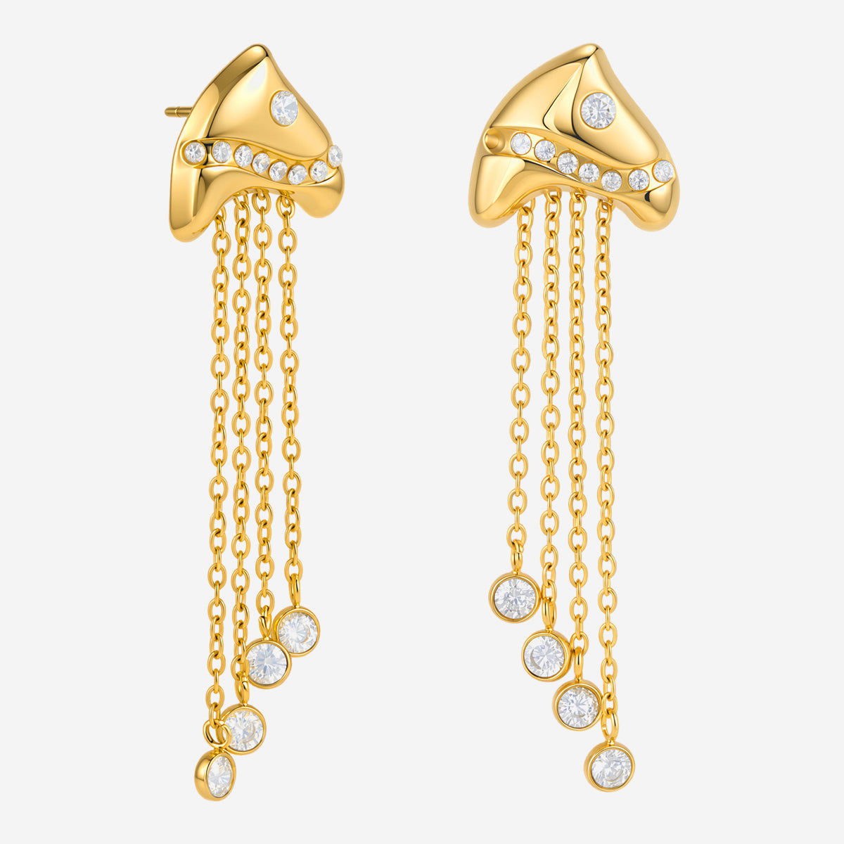 Sirena Cascading Strand Earrings