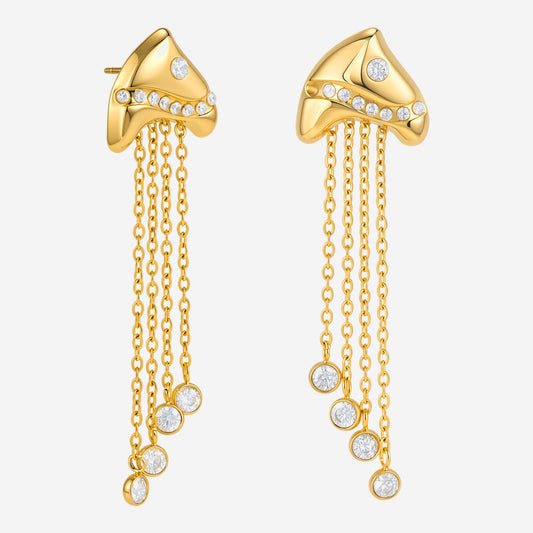 Sirena Cascading Strand Earrings