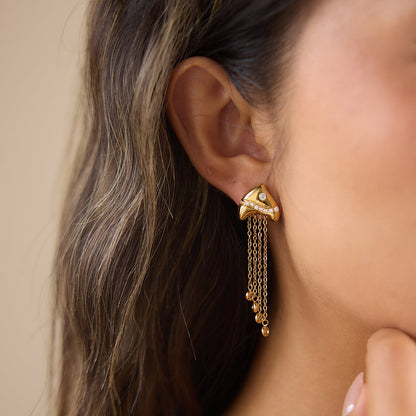 Sirena Cascading Strand Earrings