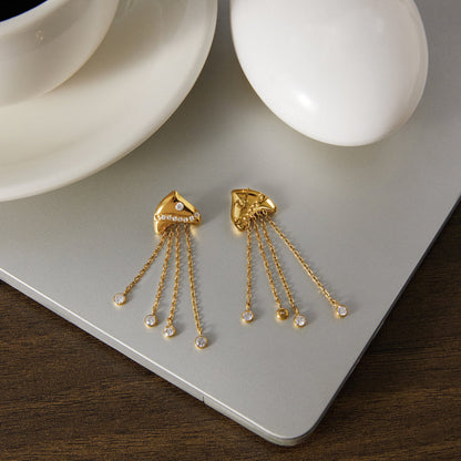 Sirena Cascading Strand Earrings