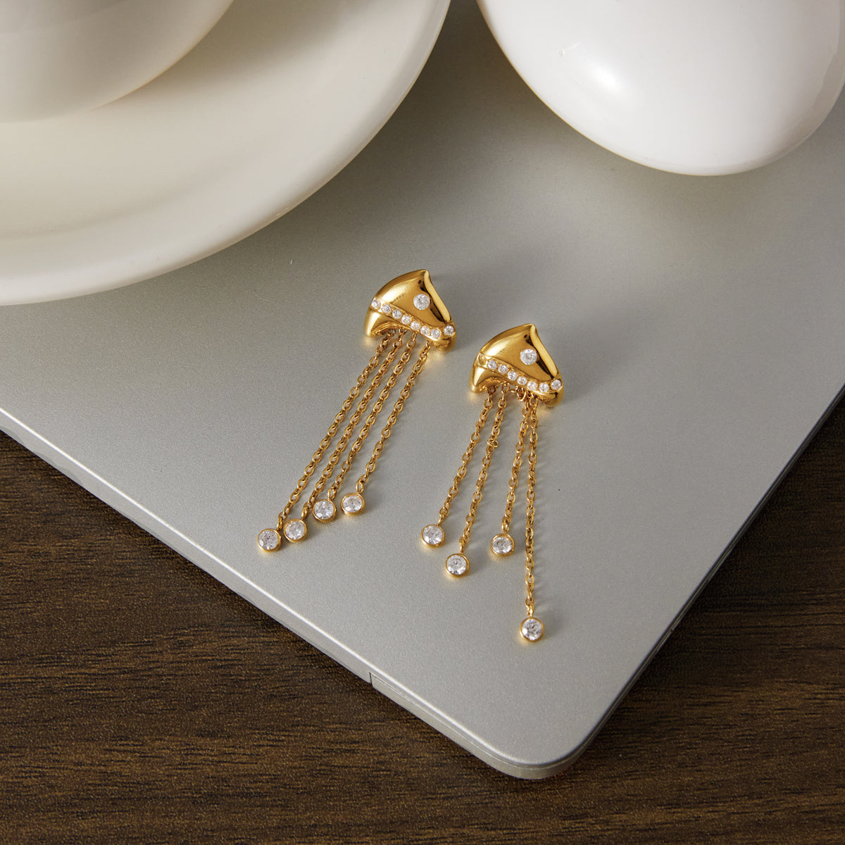 Sirena Cascading Strand Earrings