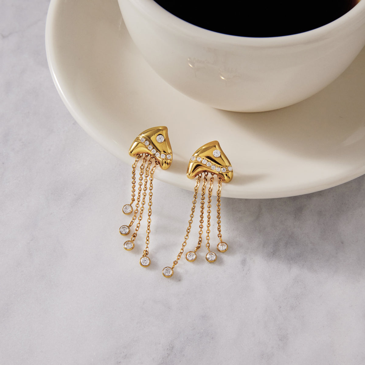 Sirena Cascading Strand Earrings