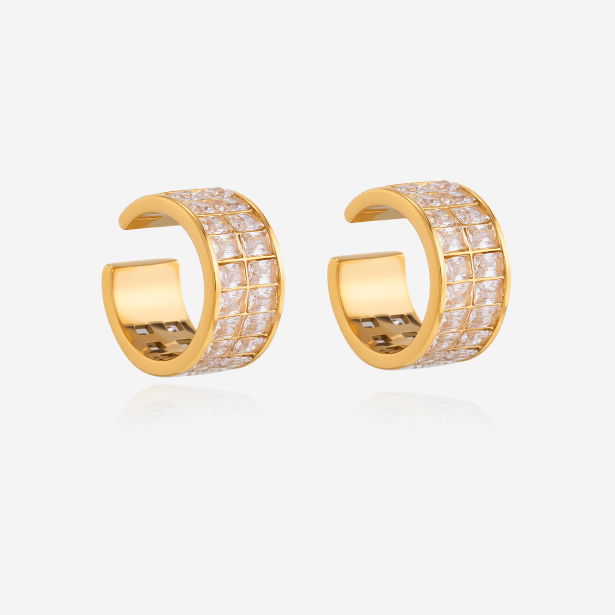 Marea Twin Band Cuff Earrings