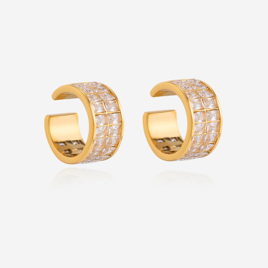 Marea Twin Band Cuff Earrings