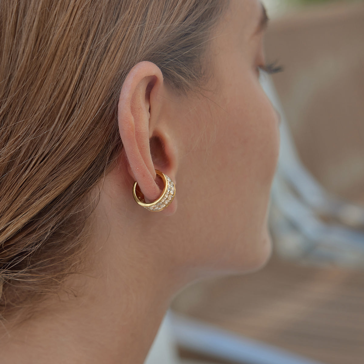 Marea Twin Band Cuff Earrings
