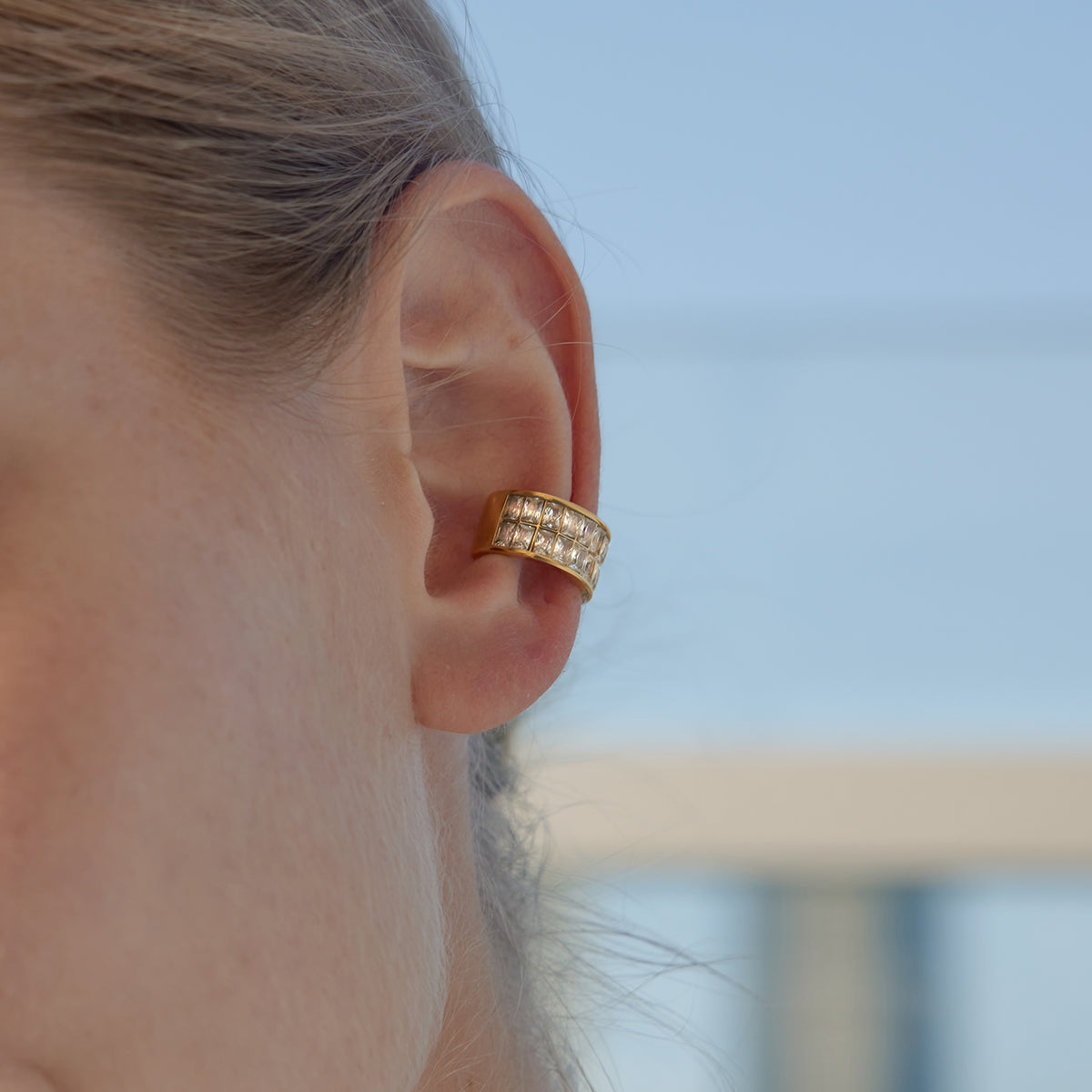 Marea Twin Band Cuff Earrings