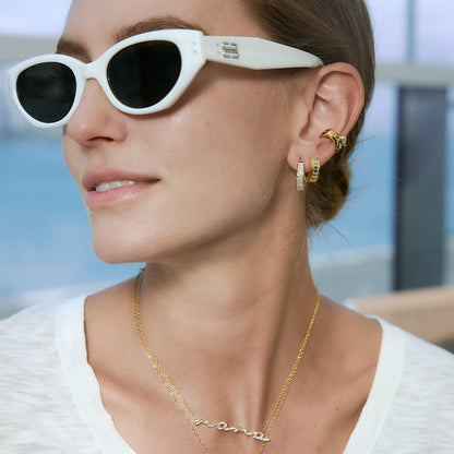 Calypso Pear-Cut Crystal Hoop Earrings