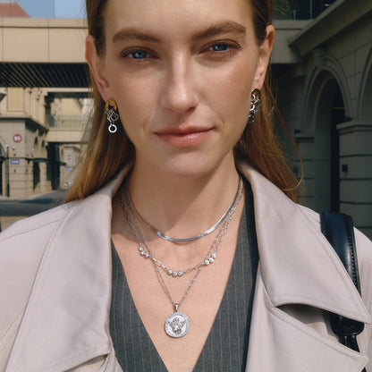 Calanque Tiered Oval Drop Earrings