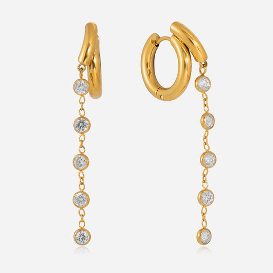 Marea Huggie Chain Earrings