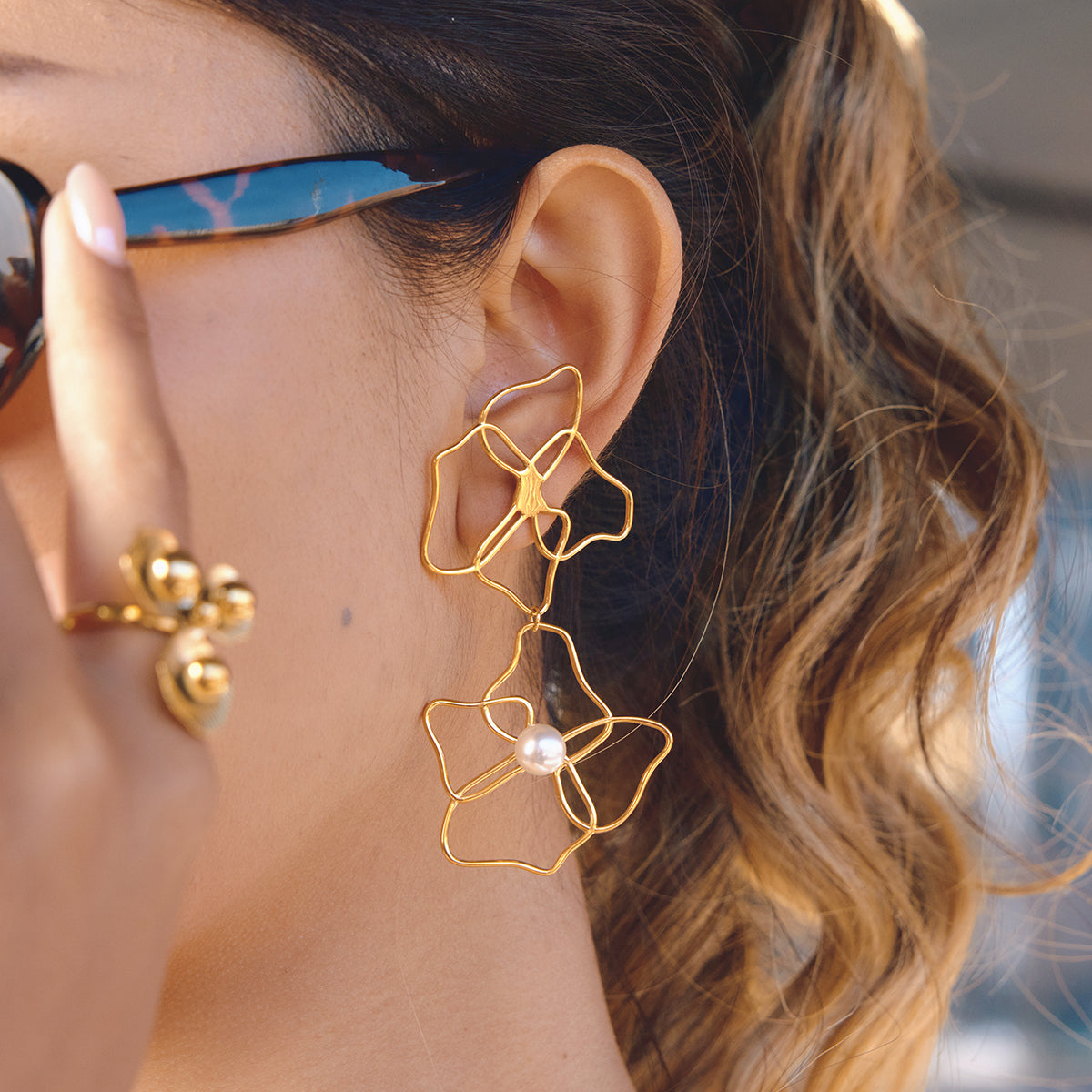 Marea Twin Flower Earrings