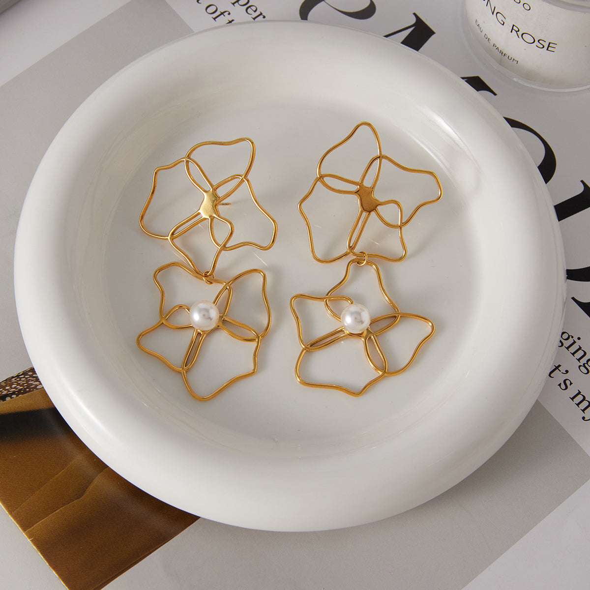 Marea Twin Flower Earrings