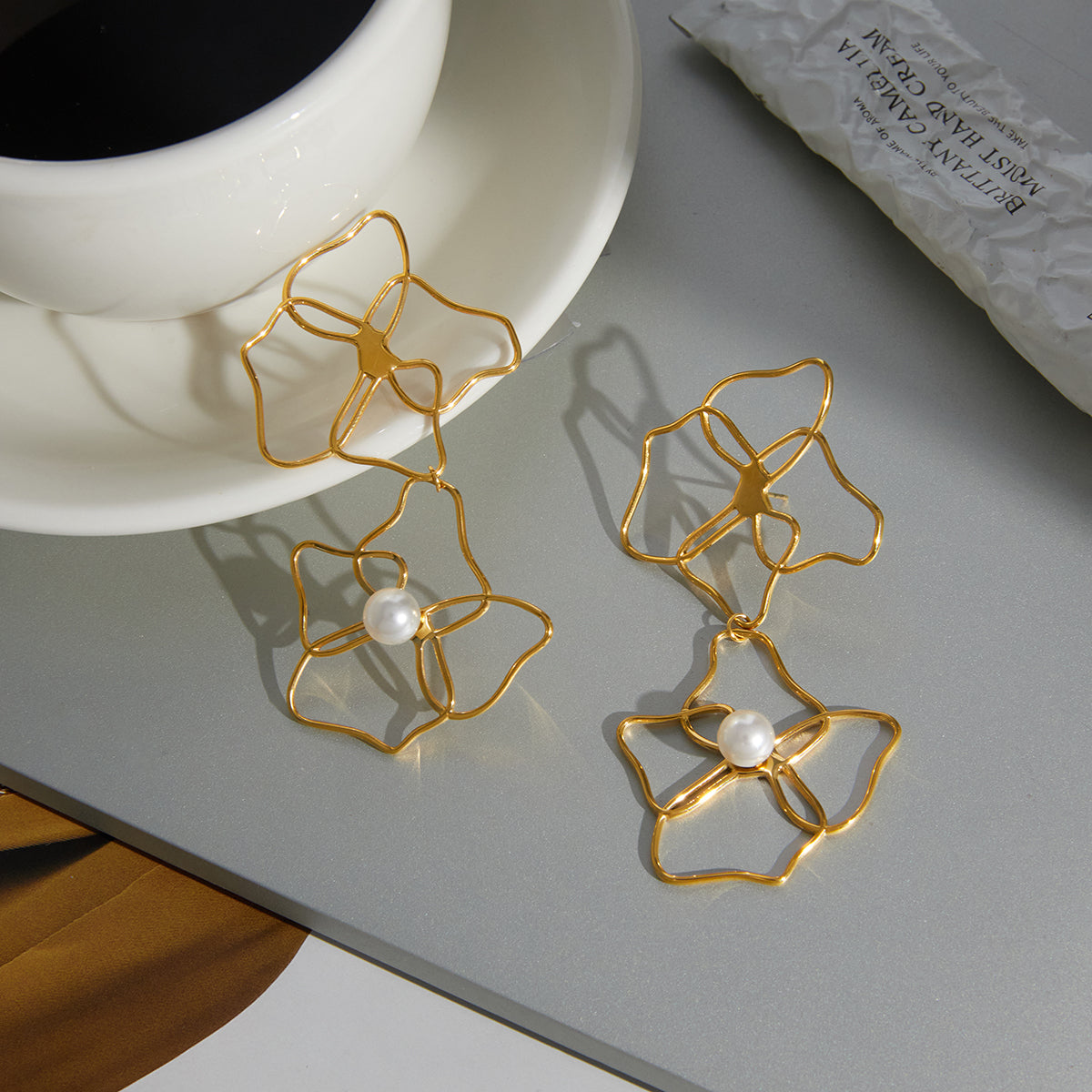 Marea Twin Flower Earrings