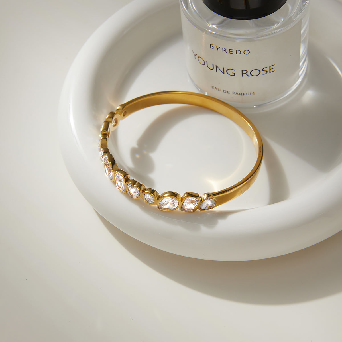 Caleta Bezel-Set Stone Bangle Bracelet