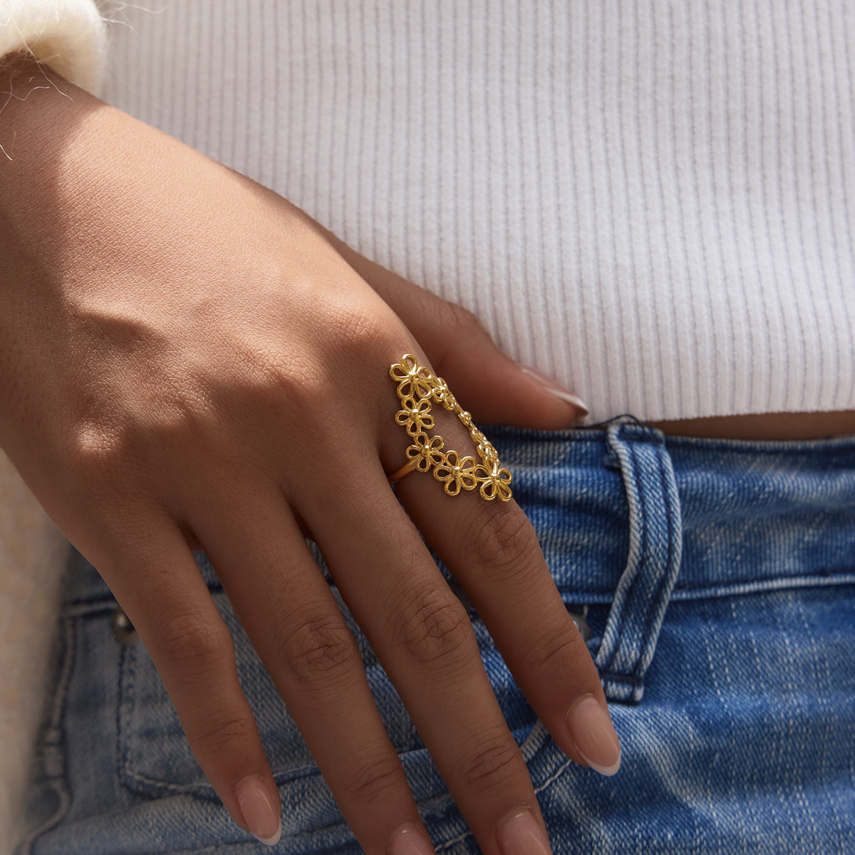 Marisol Petal Lacework Ring