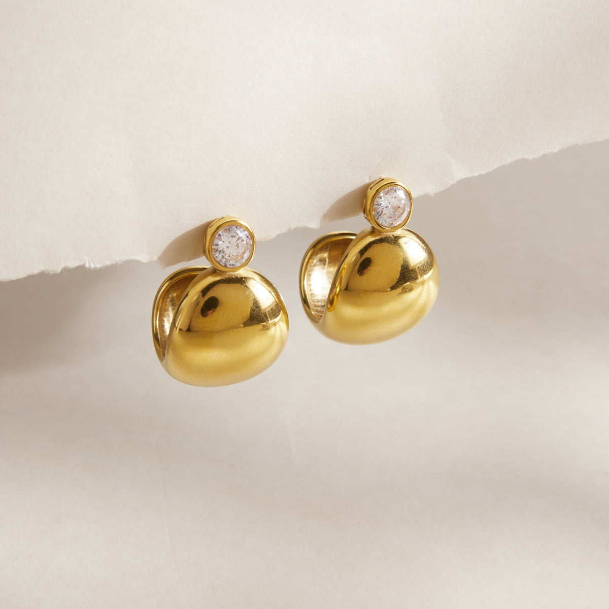 Marea Mirrored Sphere Stud Earrings