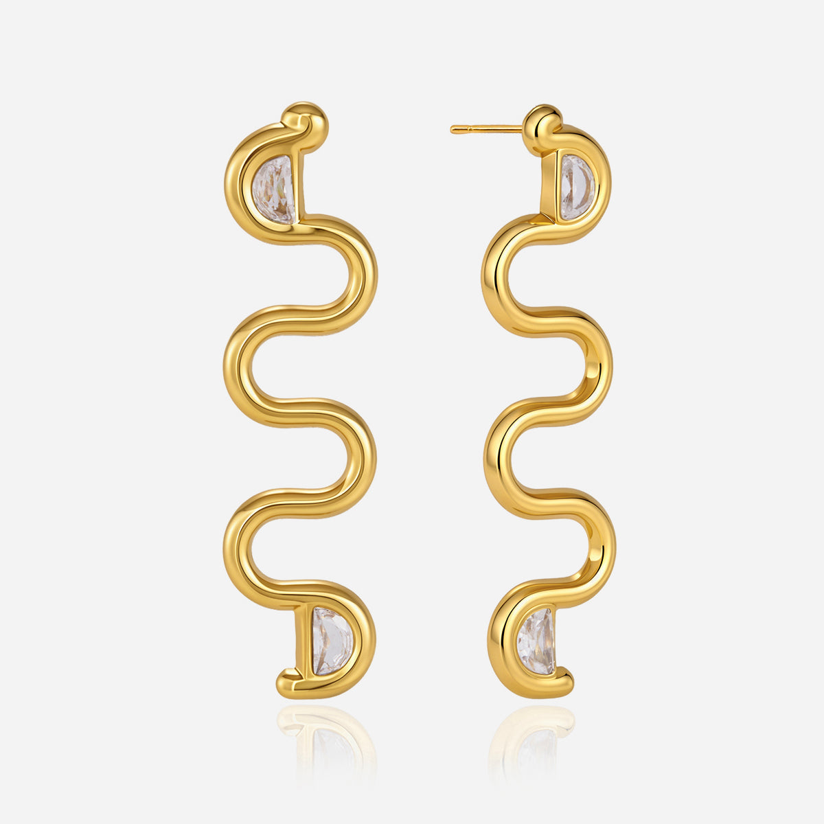 Marea Undulating Marquise Earrings