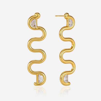 Marea Undulating Marquise Earrings