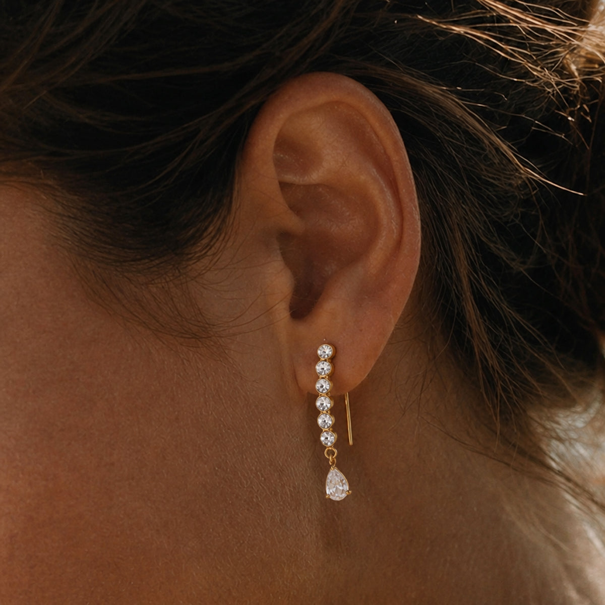 Marea Cascading Crystal Earrings